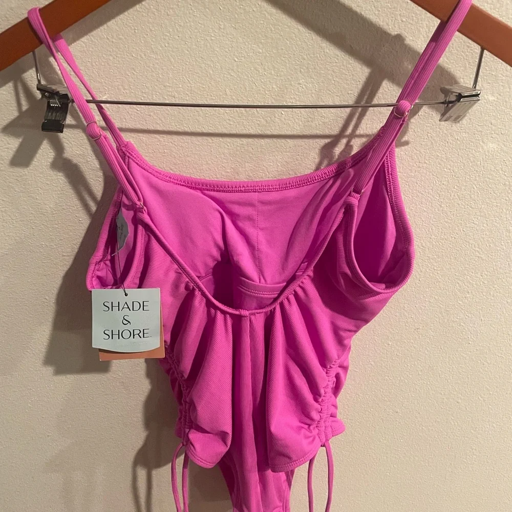 NWT Shade & Shore‎ Bright Pink One Piece Bikini Size Small